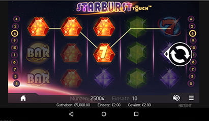 Starburst touch bei netbet mobil