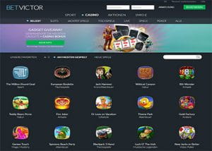 Das breite Betvictor Casino Spielangebot auf einen Blick