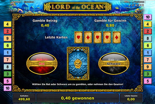 Das beliebte Novoline Risikospiel bei Lord of the Ocean